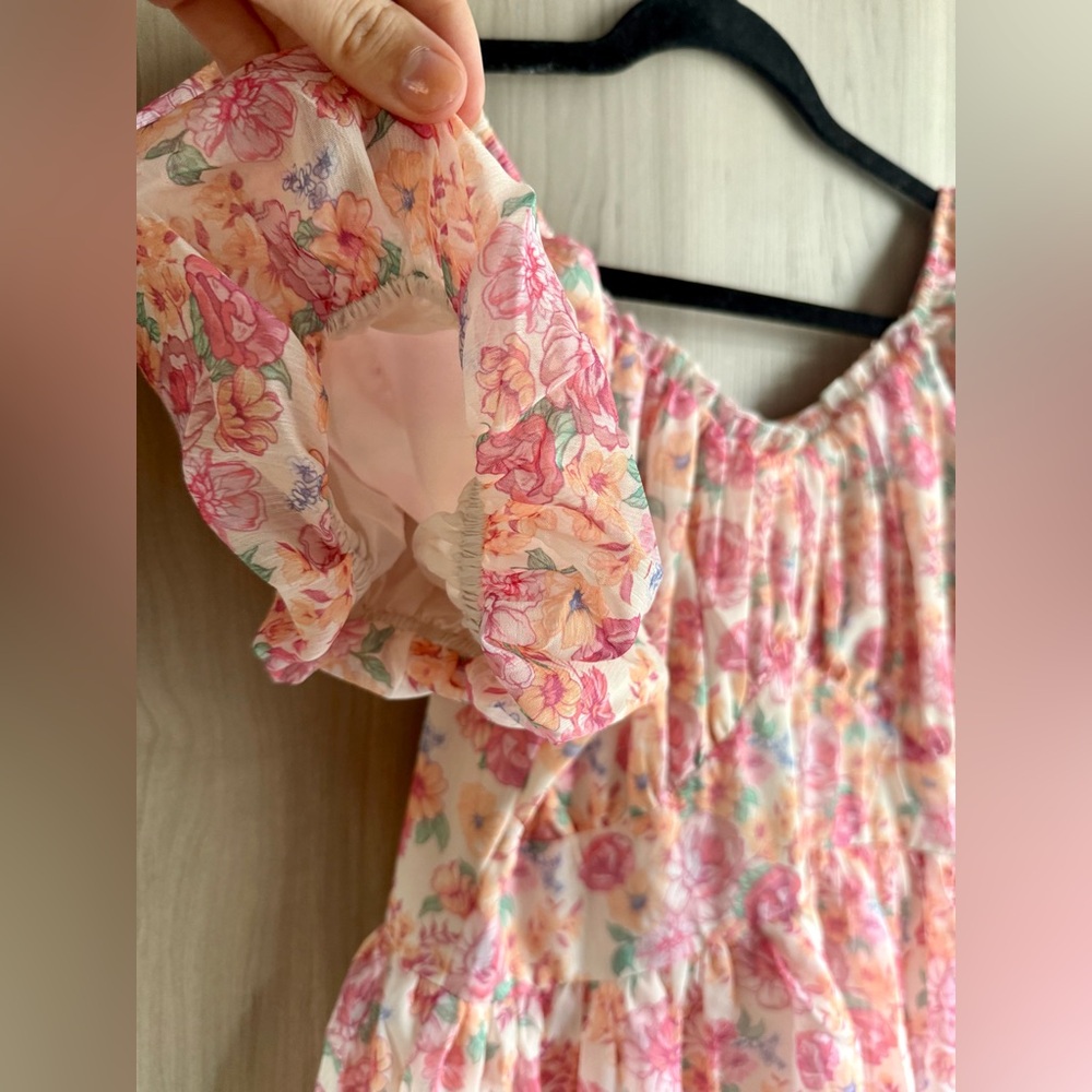 Simply Southern | Pink Floral Mini Dress | Size L - Picture 4 of 10